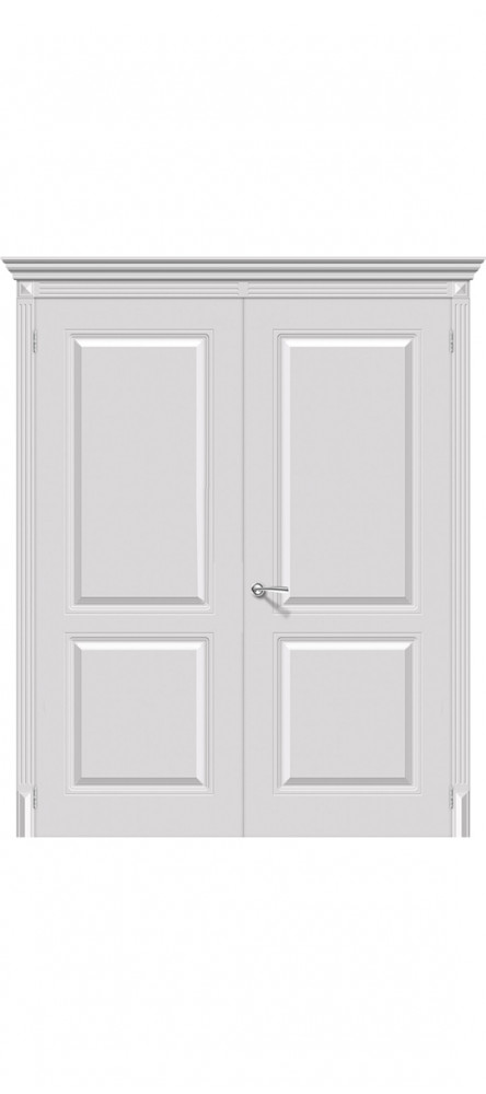 Двустворчатая дверь Скинни-12 ДГ Whitey