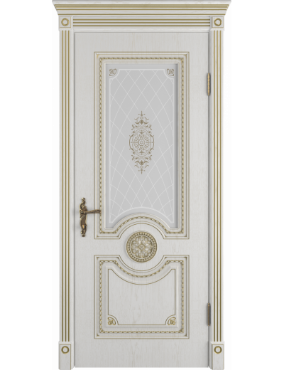 Дверь Greta со стеклом цвет Bianco Classic PG Art Cloud