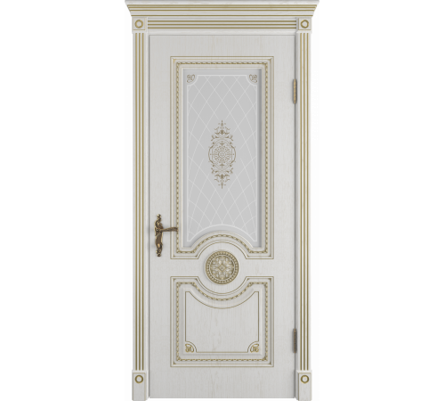 Дверь Greta со стеклом цвет Bianco Classic PG Art Cloud