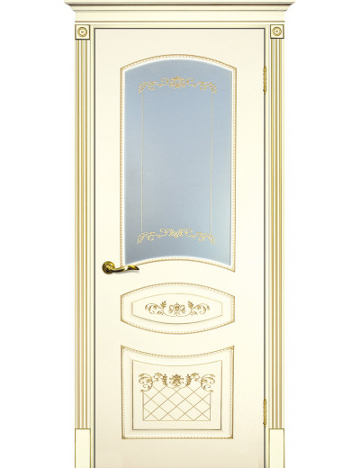 Дверь Смальта 05 Слоновая кость ral 1013 со стеклом