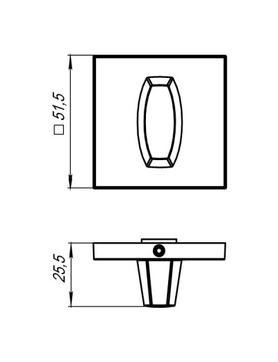 Ручка поворотная WC-BOLT BK6 USS SN-3 Матовый никель
