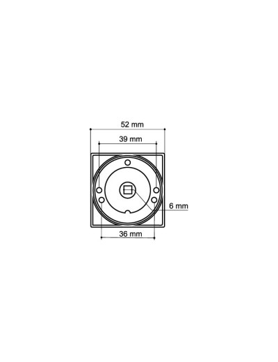 Ручка поворотная WC-BOLT BK6/SQ-21CP-8 хром