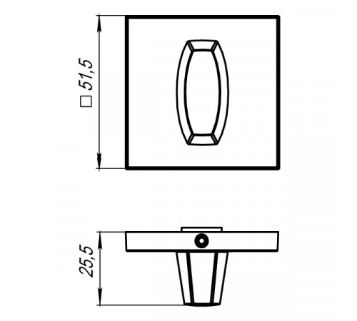 Ручка поворотная WC-BOLT BK6 USS BL-26 Черный
