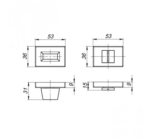 Ручка поворотная WC-BOLT BK6 UCS BPVD-77 Вороненый никель