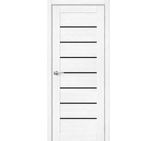 Межкомнатная дверь Браво-22 Snow Melinga / Black Shine