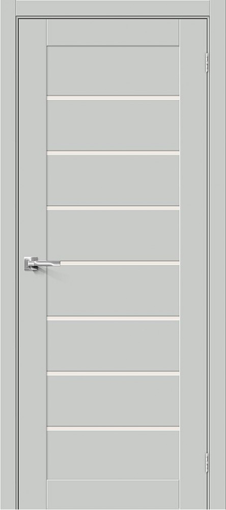 Межкомнатная дверь Браво-22 Grey Silk со стеклом Magic Fog