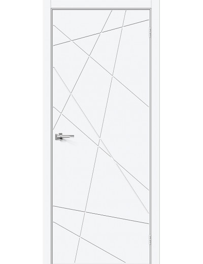 Межкомнатная дверь Граффити-5.Д.П White Silk глухая