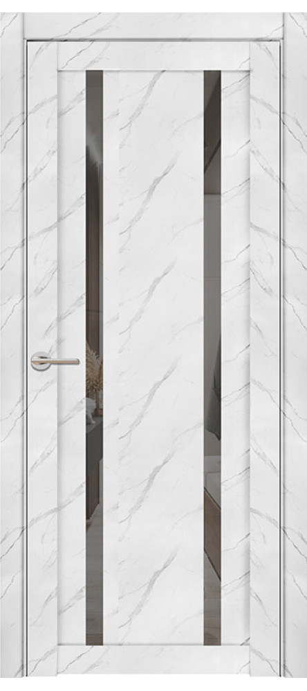Дверь межкомнатная UniLine Mramor 30006/1 Marable Soft Touch экошпон монте белый