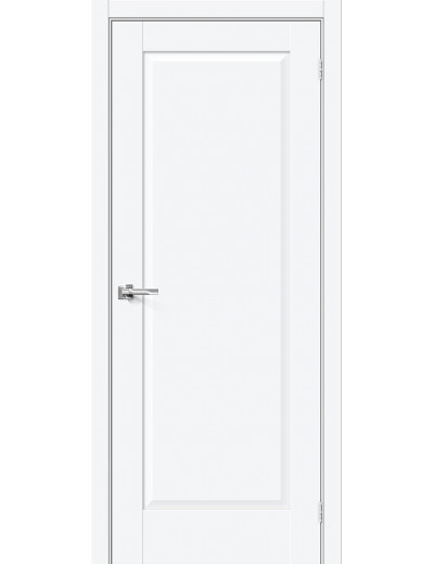 Межкомнатная дверь Прима-10 White Silk глухая