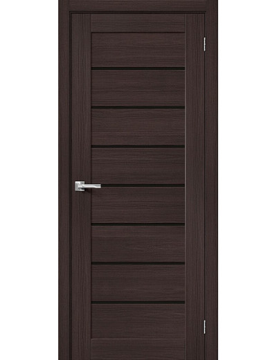 Межкомнатная дверь Браво-22 Wenge Melinga / Black Shine