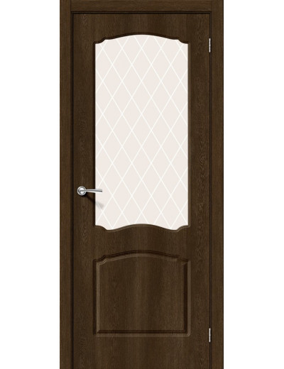 Дверь Альфа-2 со стеклом цвет Dark Barnwood White Сrystal