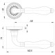 Ручка раздельная Silvia CL1 AS/LWP-109 Античное серебро/беж фарфор