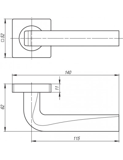 Ручка раздельная KEA SQ001-21ABL-18 темная медь