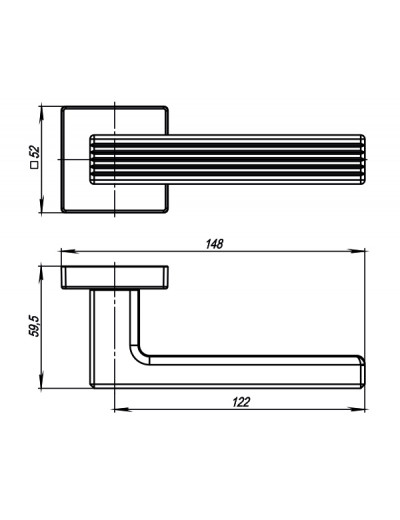 Ручка раздельная LINE USQ6 SN-3 Мат никель