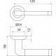 Ручка раздельная Stella LD28-1SN/CP-3 матовый никель/хром