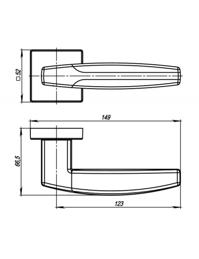 Ручка раздельная ARC USQ2 SN/CP-3 Мат никель/хром