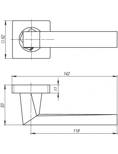 Ручка раздельная CORSICA SQ003-21 MWSC-33 Итальянский тисненый