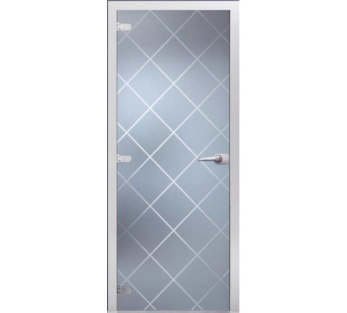 Стеклянная дверь Мехико цвет матовое с фрезеровкой