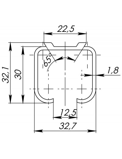 Верхняя направляющая Comfort R 60/80/1,8/3000 track (3 м)